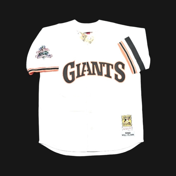Will Clark SF Giants Jersey 1989 Throwback With World Series Patch NEW With Tags - Picture 2 of 3